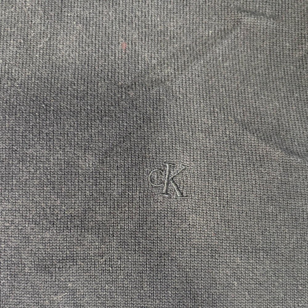 Calvin Klein Men Blue Knit Crewneck Sweater - Picture 6 of 11